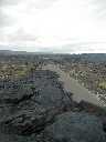 road covered in lava